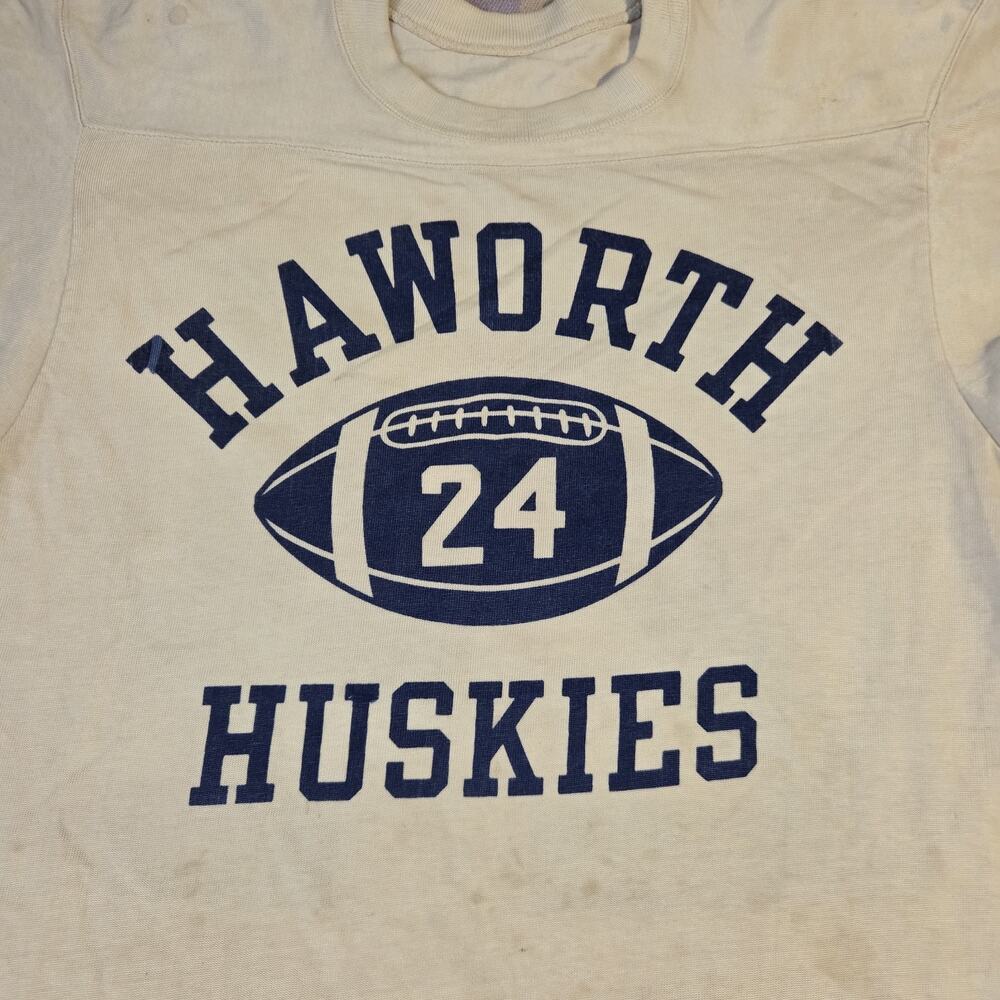 Vintage 60s Haworth Huskies Durene Champion Football Jersey Size Medium USA Rare - Picture 4 of 15